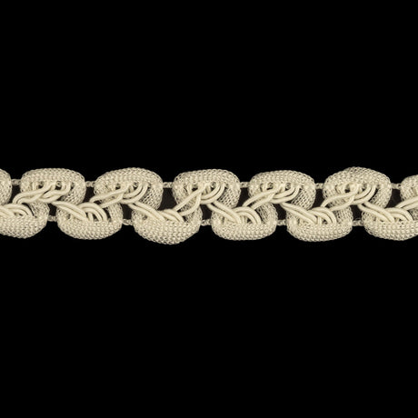 Cannoli Cream Loops and Waves Braided Trim - 0.5"