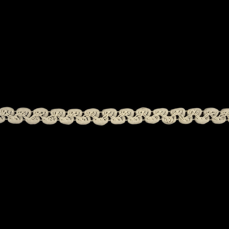 Cannoli Cream Loops and Waves Braided Trim - 0.5"