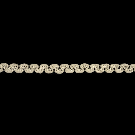 Cannoli Cream Loops and Waves Braided Trim - 0.5"