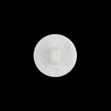 Italian White Abstract Radial Textured Shank Back Button - 24L/15mm