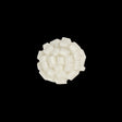 Italian White Abstract Floral Textured Shank Back Button - 24L/15mm