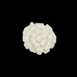 Italian White Abstract Floral Textured Shank Back Button - 30L/19mm