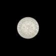 Italian White and Silver Tint Textured Shank Back Button - 24L/15mm