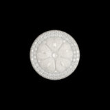 Italian White and Silver Tint Textured Shank Back Button - 30L/19mm