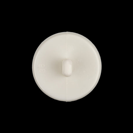 Italian White Faceted Decorative Shank Back Button - 36L/23mm