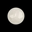 Italian White Faceted Decorative Shank Back Button - 36L/23mm