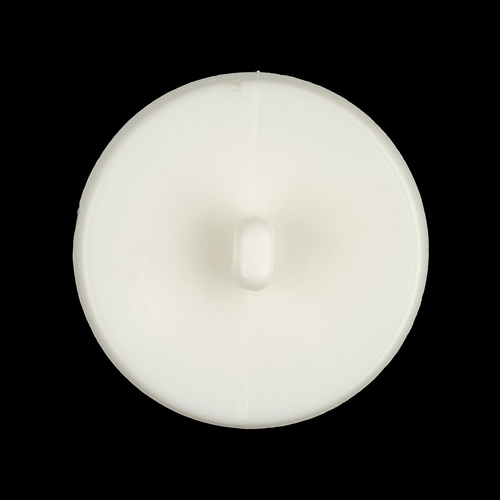 Italian White Faceted Decorative Shank Back Button - 44L/28mm