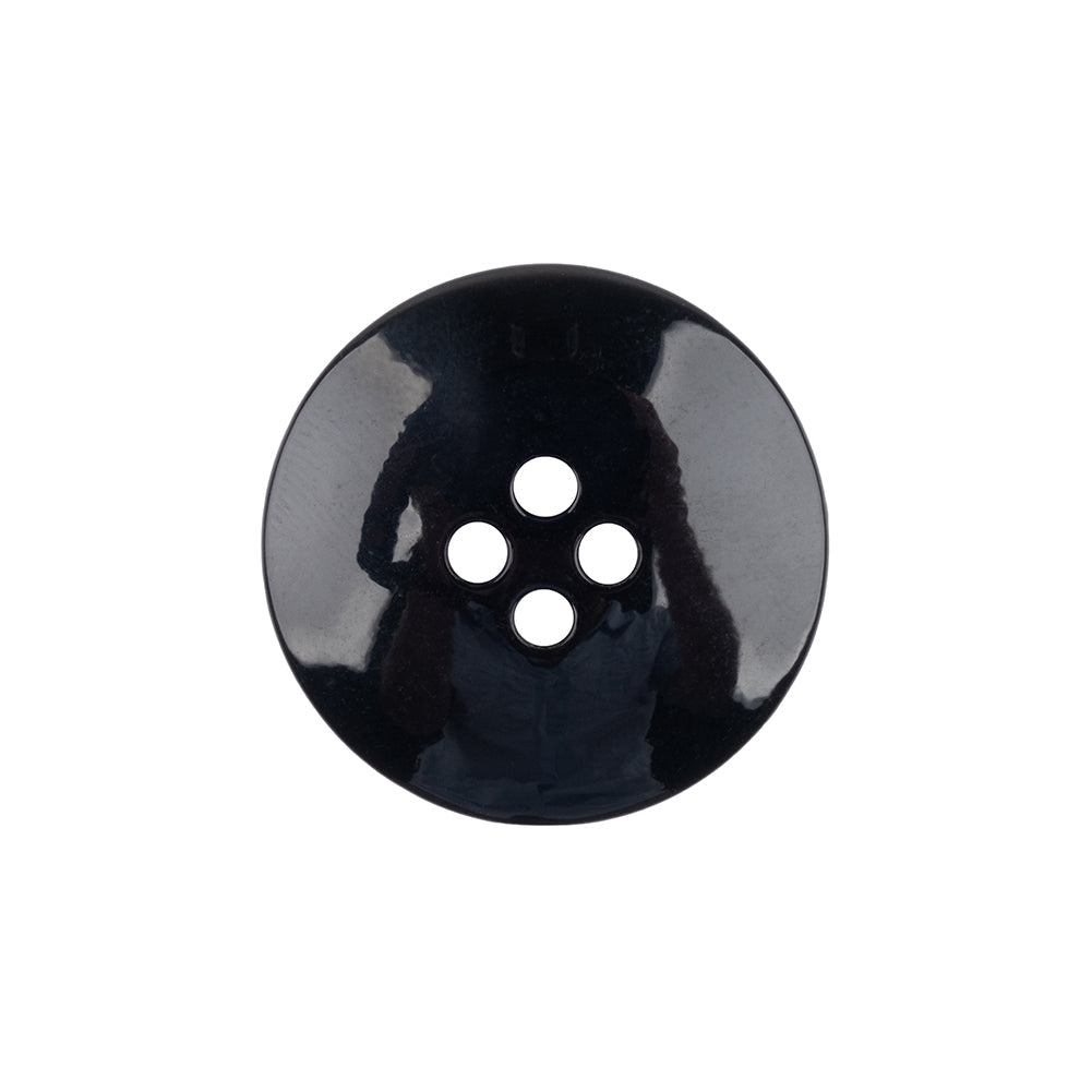 Black Shallow Plate 4-Hole Plastic Suit Button - 35L/22mm