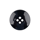 Black Shallow Plate 4-Hole Plastic Suit Button - 35L/22mm