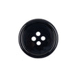 Black Shallow Plate 4-Hole Plastic Suit Button - 35L/22mm