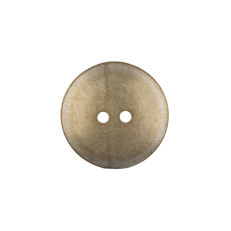 Italian Silver Brass Geometric 2-Hole Metal Saucer Button - 32L/20mm