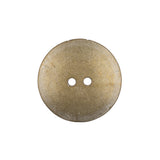 Italian Silver Brass Geometric 2-Hole Metal Saucer Button - 36L/23mm