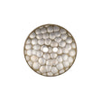 Italian Silver Brass Geometric 2-Hole Metal Saucer Button - 36L/23mm