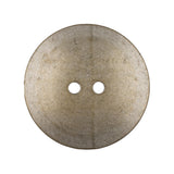 Italian Silver Brass Geometric 2-Hole Metal Saucer Button - 44L/28mm