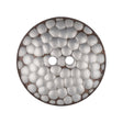 Italian Silver Iron Geometric 2-Hole Metal Saucer Button - 44L/28mm