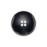 Matte Dove Gray and Shiny Midnight Narrow Rimmed 4-Hole Plastic Button - 36L/23mm