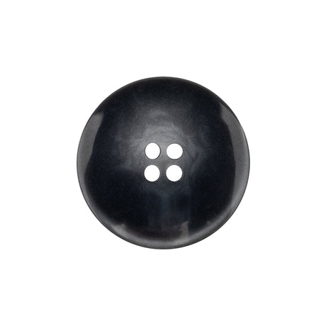 Matte Dove Gray and Shiny Midnight Narrow Rimmed 4-Hole Plastic Button - 36L/23mm