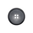 Matte Dove Gray and Shiny Midnight Narrow Rimmed 4-Hole Plastic Button - 36L/23mm