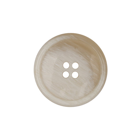 Turtledove and Kelp Striated 4-Hole Plastic Jacket Button - 36L/23mm