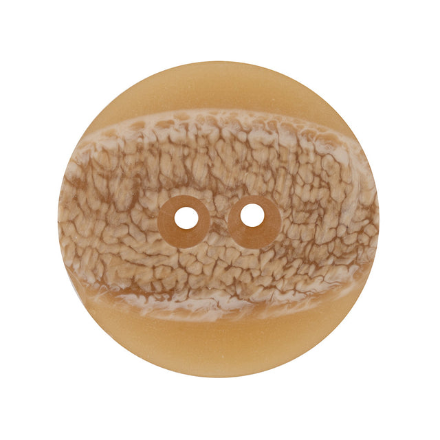 Italian Translucent Harvest Gold 2-Hole Plastic Jacket Button - 44L/28mm