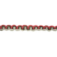 Magenta, Olive, and Cloudburst Chenille Wavy Braided Trim - 0.5"