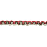 Magenta, Olive, and Cloudburst Chenille Wavy Braided Trim - 0.5"