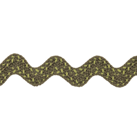 Grayish Green Two-Tone Ric Rac Braid - 0.75"