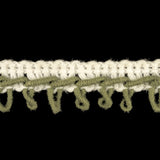 White and Mermaid Embroidered Picot-Look Fringe - 0.625"