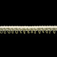 White and Mermaid Embroidered Picot-Look Fringe - 0.625"