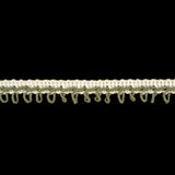 White and Mermaid Embroidered Picot-Look Fringe - 0.625"