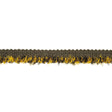 Wren, Black, and Mustard Boucle Looped Fringe Trim - 0.625"