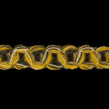 Forest, Yellow and Light Gray Circle Chains Trim - 0.75"