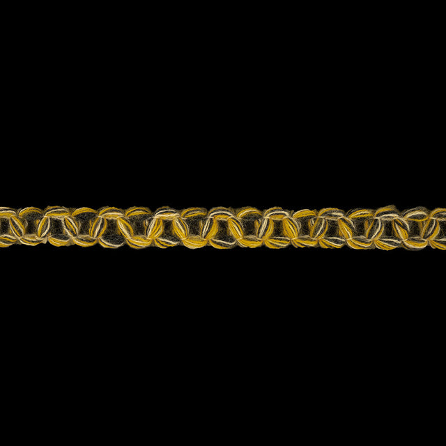 Forest, Yellow and Light Gray Circle Chains Trim - 0.75"