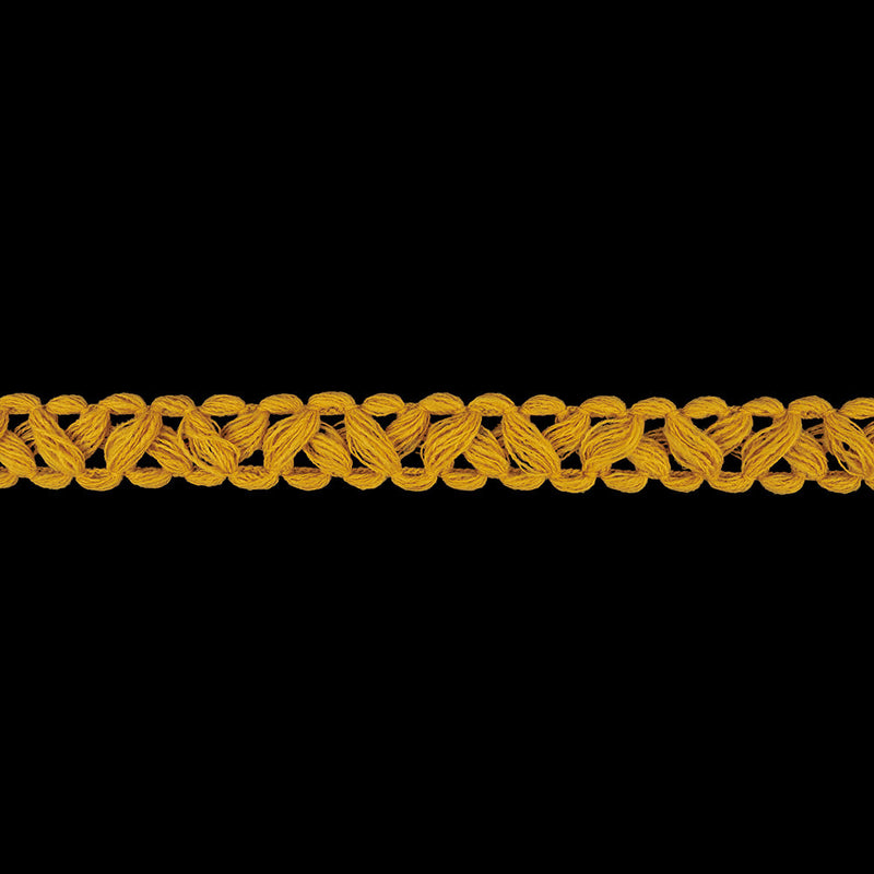 Golden Yellow Criss-Cross Braided Trim - 0.75"