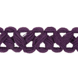 Deep Purple Criss-Cross Braided Trim - 0.75"