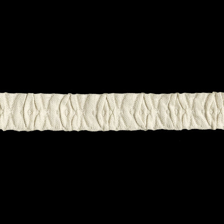 White Diamonds Ruched Ribbon Trim - 0.5625"