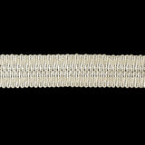 Luminous White Asparagus Zig Zags Braided Foldover Trim - 0.75"