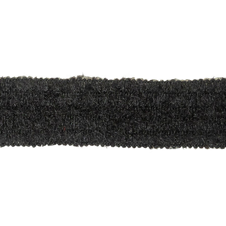 Black Fuzzy Wool Blend Foldover Trim - 1"