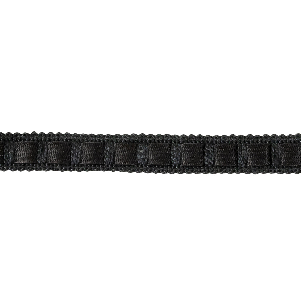 Tap Shoe Braided Trim with Satin Ribbon Center - 0.4375"