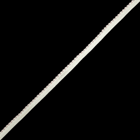 Ice Pink and White Twisted Cord with Lip - 0.375"