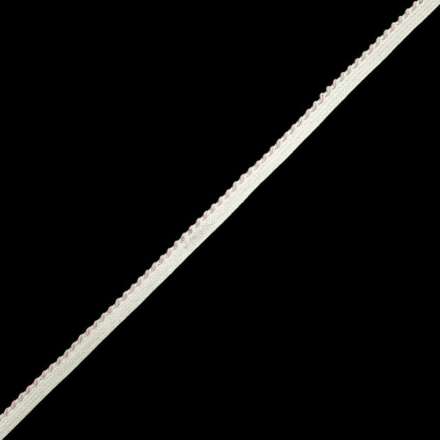 Ice Pink and White Twisted Cord with Lip - 0.375"
