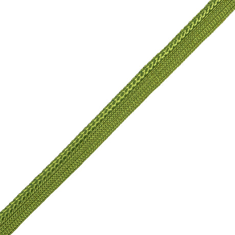 Willow Green Braided Cord with Lip - 0.375"