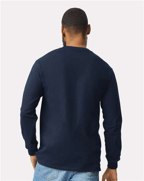 Gildan Ultra Cotton Pocket Long Sleeve Tee 2410