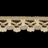 Gray, Beige and White Crochet Lace Trim - 1.25"