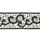 Forest Green Abstract Vines Venise Lace Trim - 1.5"