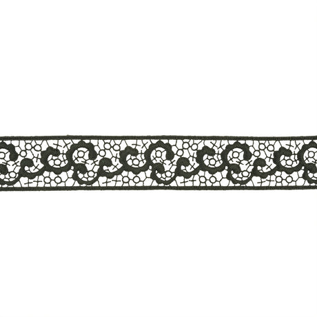 Forest Green Abstract Vines Venise Lace Trim - 1.5"