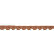 Cocoa Brown Cotton Ric Rac Trim with Straight Border - 0.5"