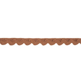 Cocoa Brown Cotton Ric Rac Trim with Straight Border - 0.5"