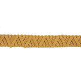 Tan Zig Zags Braided Faux Suede Trim - 0.625"