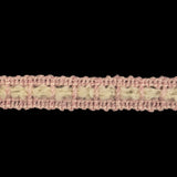 Pink and Cream Wool Crocheted Trim - 0.375"